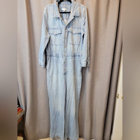Ann Taylor LOFT Soft Denim Jumpsuit Coveralls Size XXL